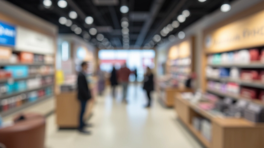 Obchodní prostor s prodavačem a zákazníky při nákupu v atraktivním prostředí